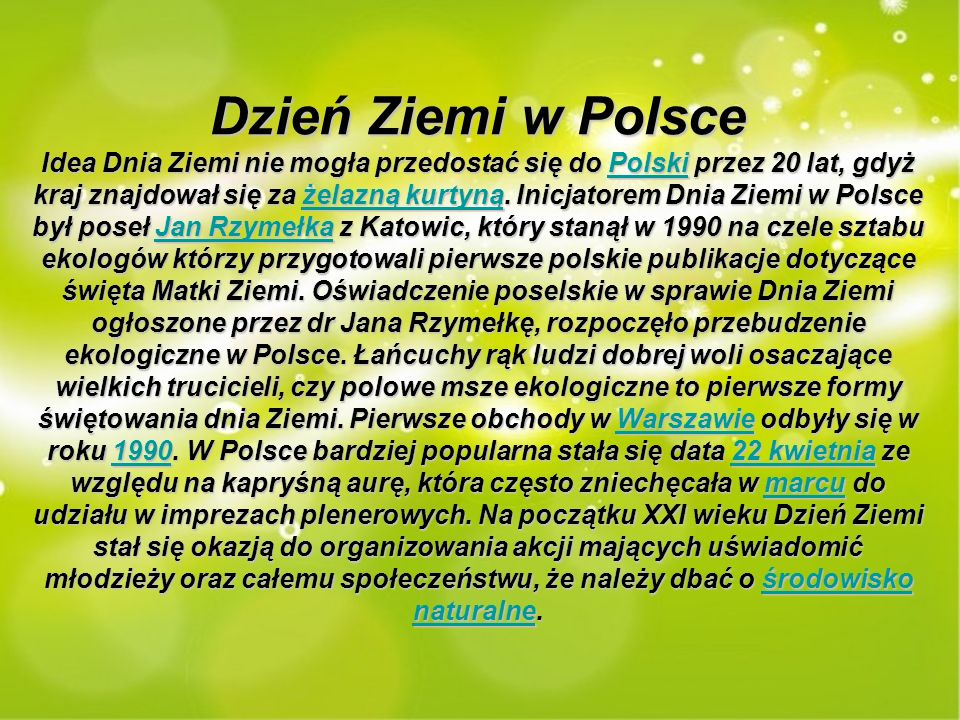 Dzień Ziemi w Polsce