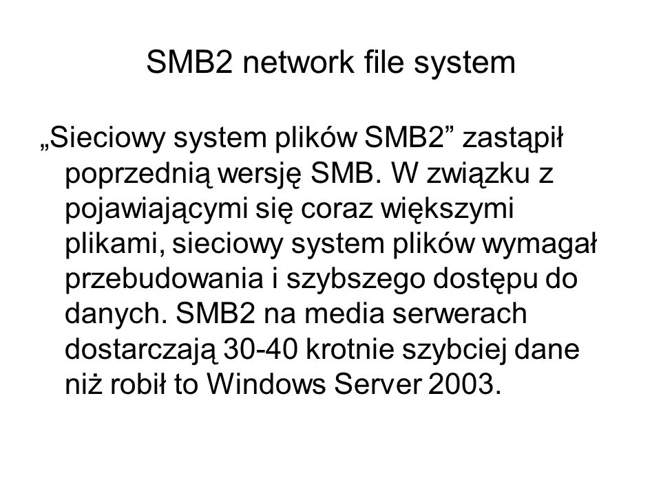 SMB2 network file system