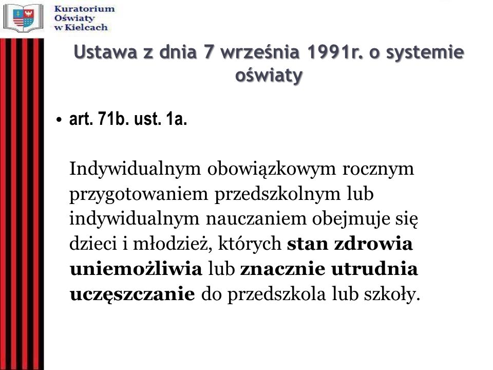 Ustawa z dnia 7 września 1991r. o systemie oświaty