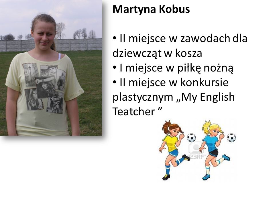 Martyna Kobus II miejsce w zawodach dla dziewcząt w kosza.