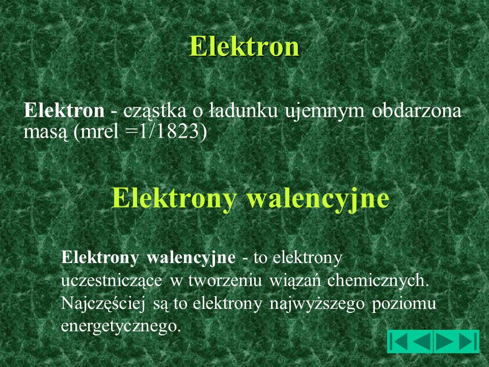 Elektron Elektrony walencyjne