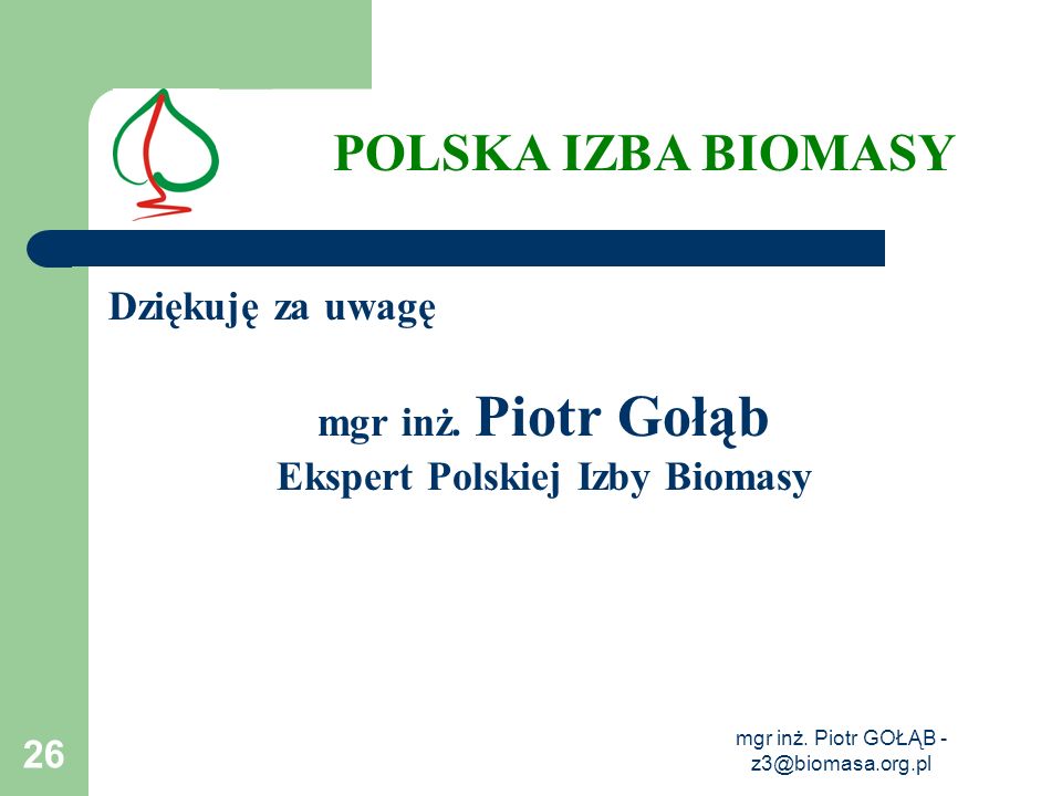 Ekspert Polskiej Izby Biomasy