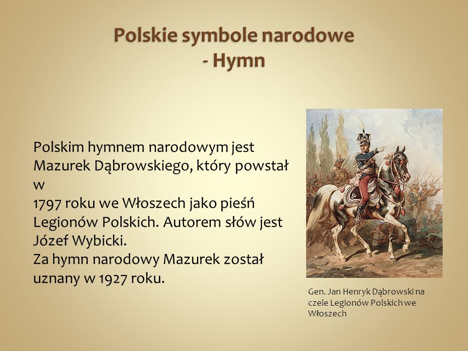 Polskie symbole narodowe - Hymn