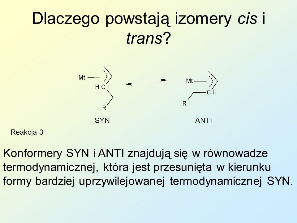 Dlaczego powstają izomery cis i trans