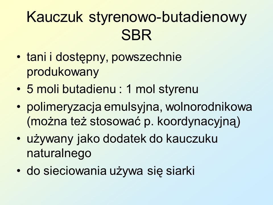 Kauczuk styrenowo-butadienowy SBR