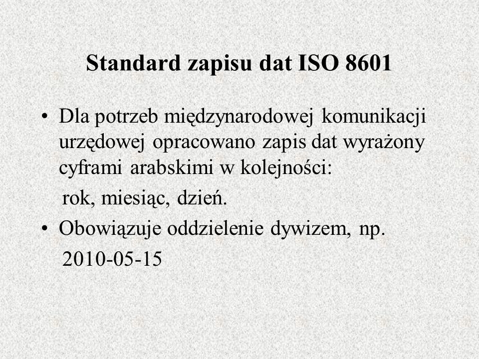 Standard zapisu dat ISO 8601