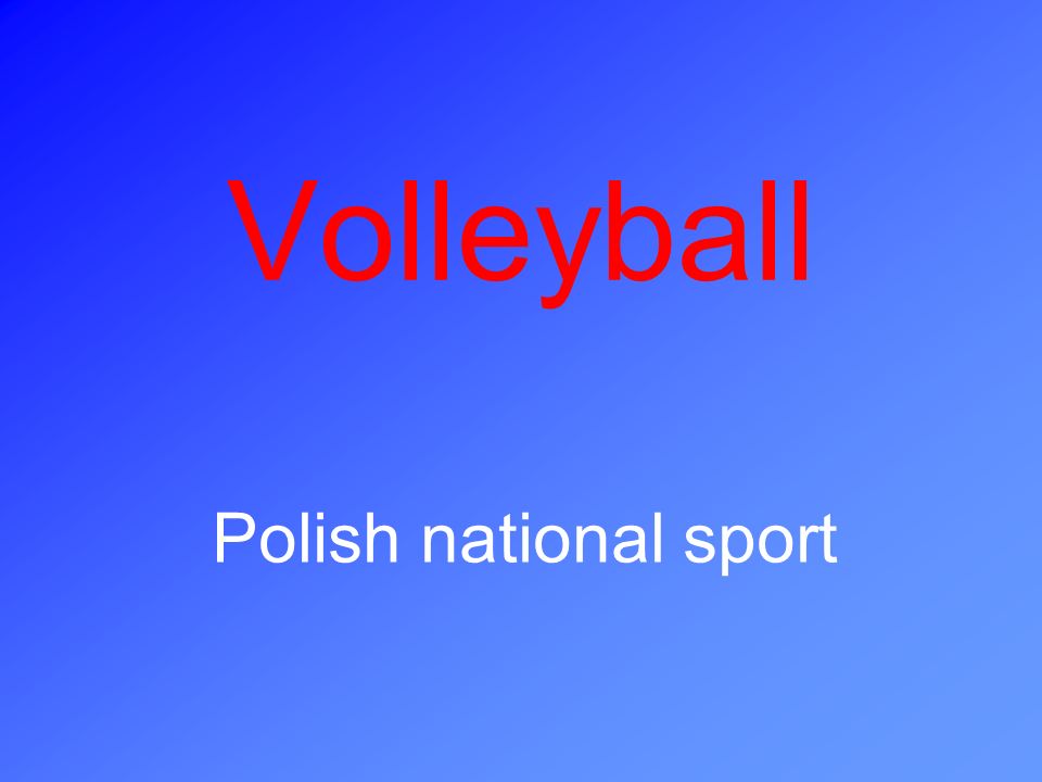 Volleyball Polish national sport