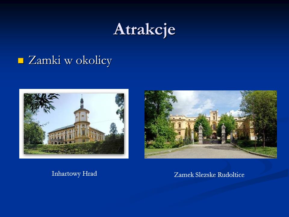 Atrakcje Zamki w okolicy Inhartowy Hrad Zamek Slezske Rudoltice