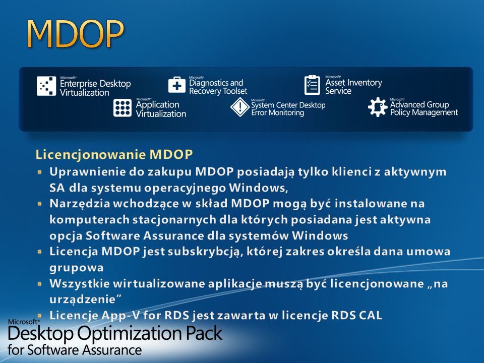 MDOP Licencjonowanie MDOP