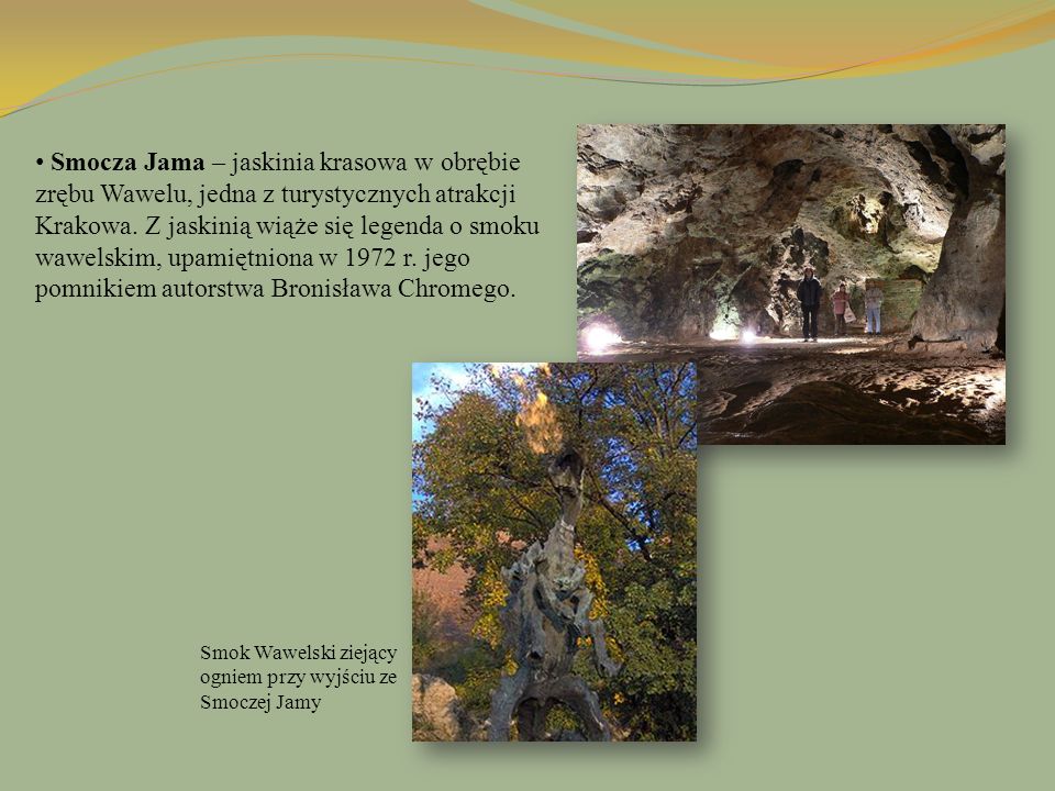 Smocza Jama – jaskinia krasowa w obrębie zrębu Wawelu, jedna z turystycznych atrakcji Krakowa. Z jaskinią wiąże się legenda o smoku wawelskim, upamiętniona w 1972 r. jego pomnikiem autorstwa Bronisława Chromego.