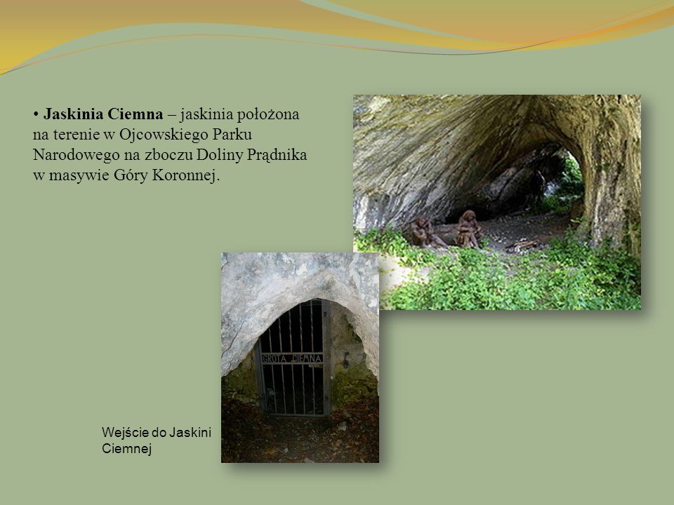 Jaskinia Ciemna – jaskinia położona na terenie w Ojcowskiego Parku Narodowego na zboczu Doliny Prądnika w masywie Góry Koronnej.