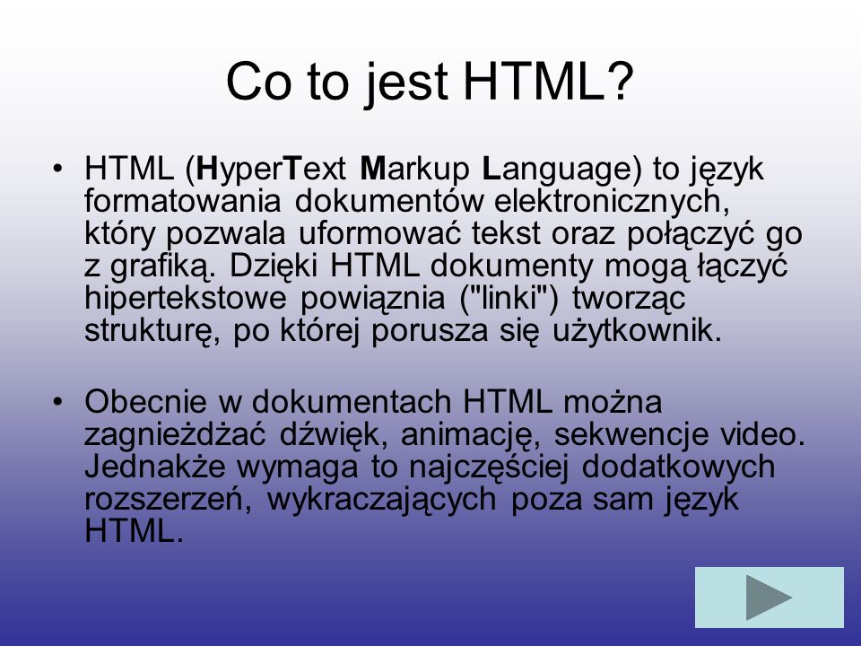 Co to jest HTML