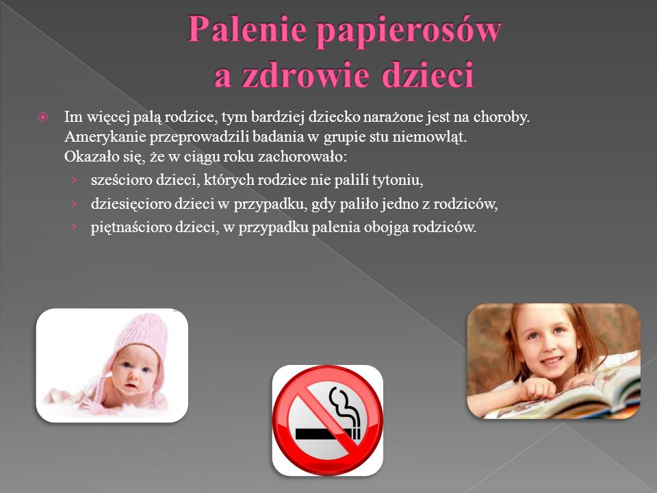 Palenie papierosów a zdrowie dzieci
