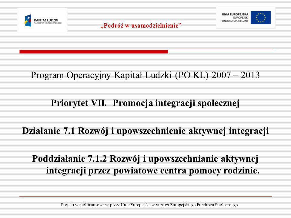 Program Operacyjny Kapitał Ludzki (PO KL) 2007 – 2013