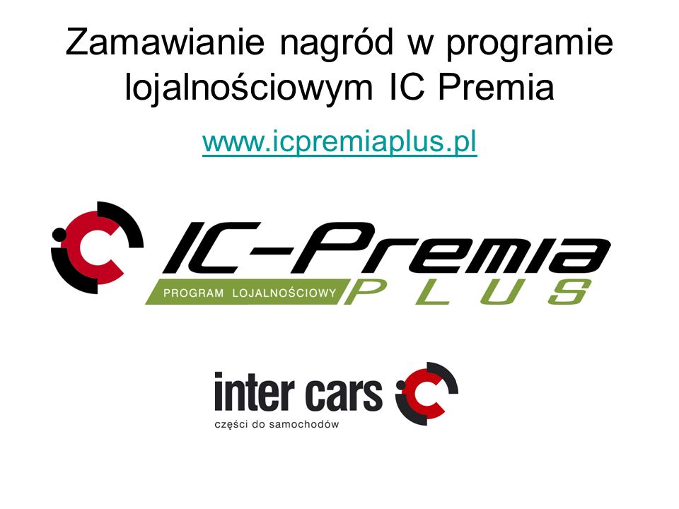 Zamawianie nagród w programie lojalnościowym IC Premia
