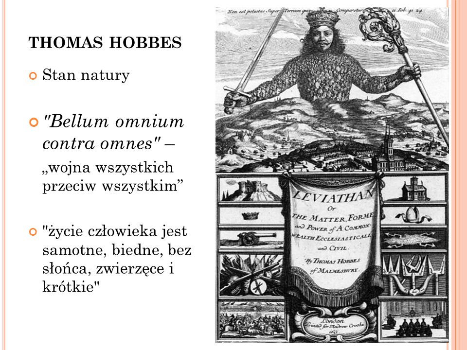 thomas hobbes Bellum omnium contra omnes – Stan natury