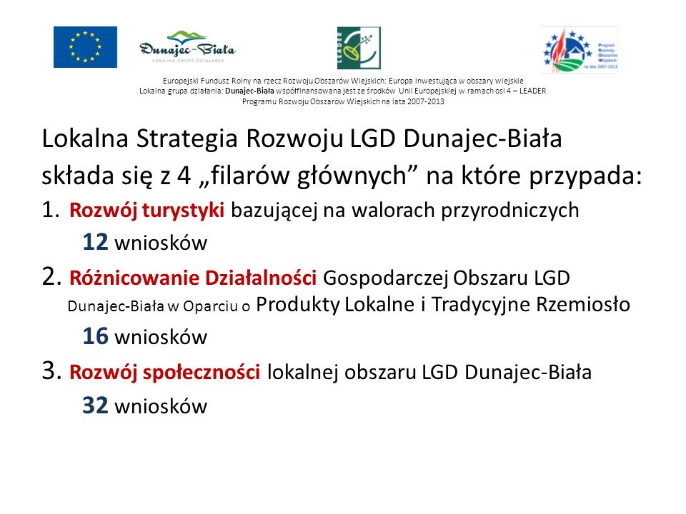 Lokalna Strategia Rozwoju LGD Dunajec-Biała