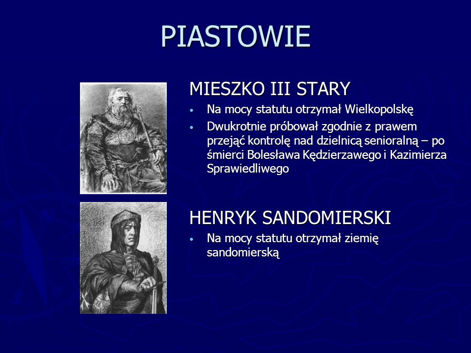 PIASTOWIE MIESZKO III STARY HENRYK SANDOMIERSKI
