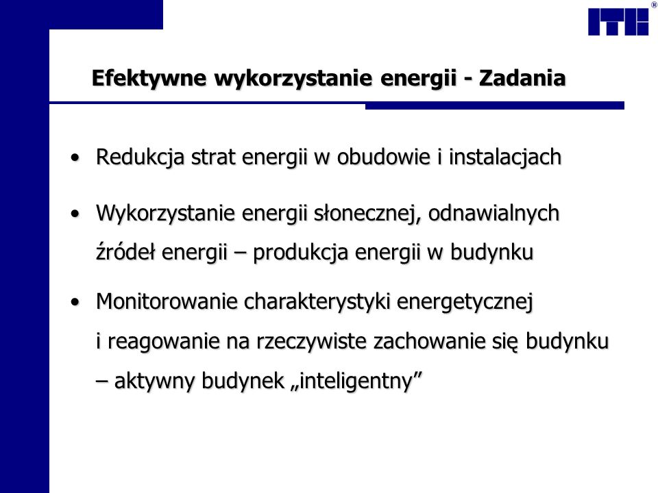 Efektywne wykorzystanie energii - Zadania