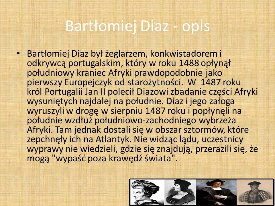 Bartłomiej Diaz - opis