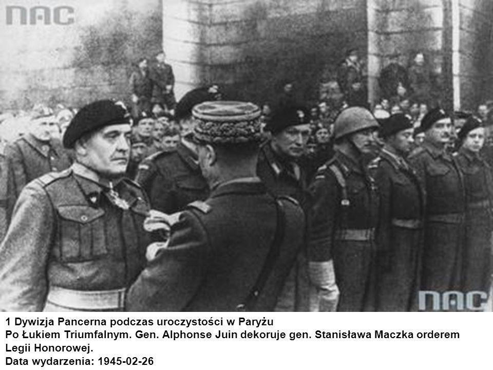 1 Dywizja Pancerna podczas uroczystości w Paryżu