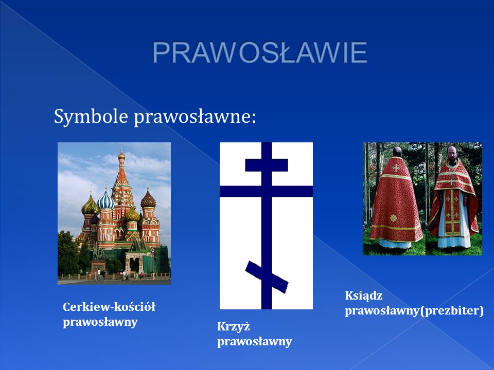 PRAWOSŁAWIE Symbole prawosławne: Ksiądz prawosławny(prezbiter)
