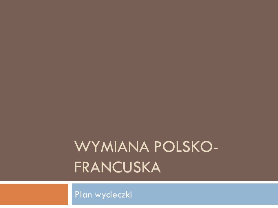 Wymiana polsko-francuska