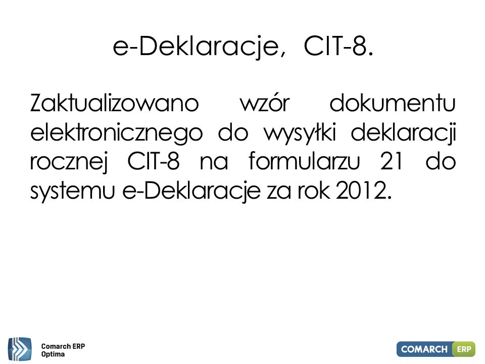 e-Deklaracje, CIT-8.