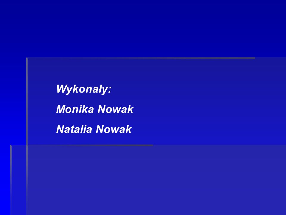Wykonały: Monika Nowak Natalia Nowak