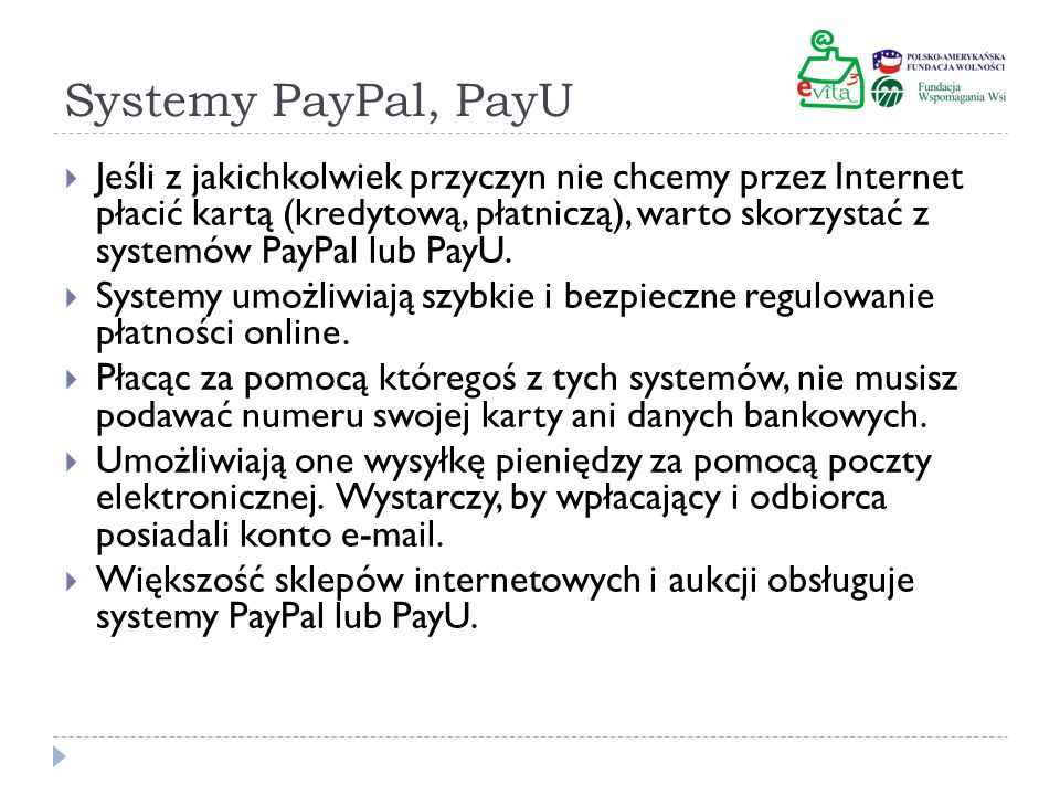 Systemy PayPal, PayU