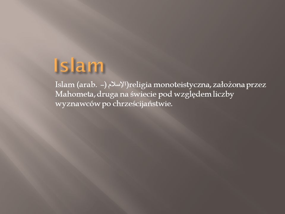 Islam Islam (arab.