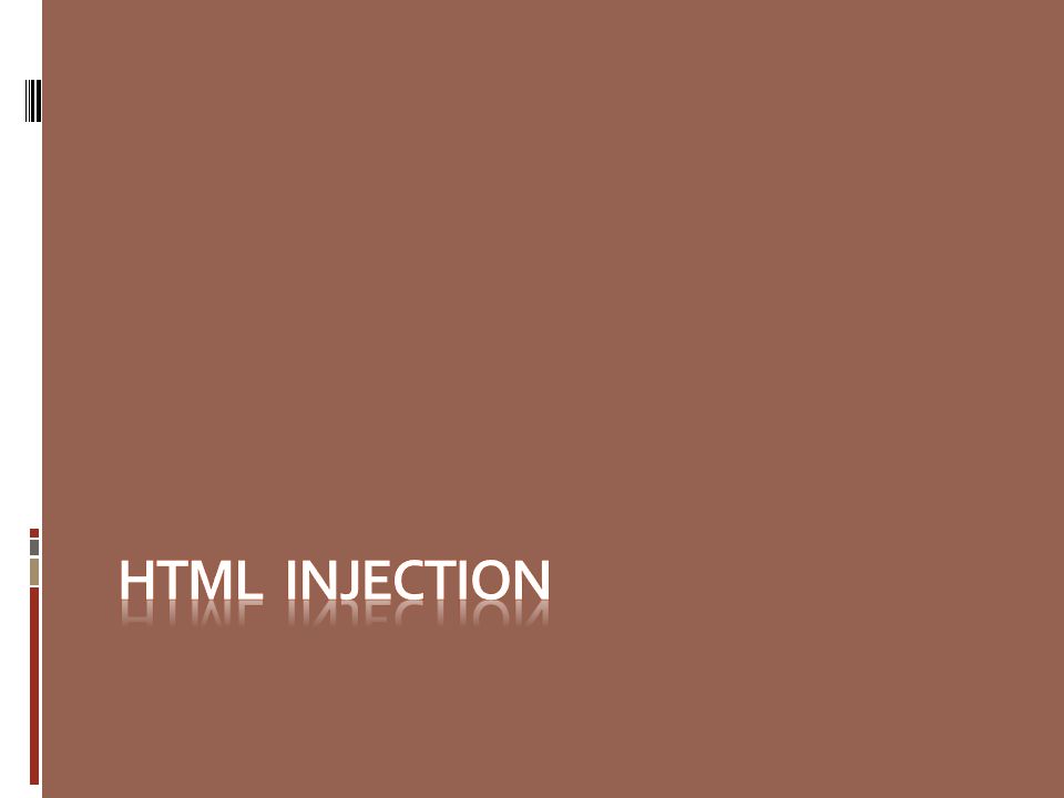 HTML INJECTION