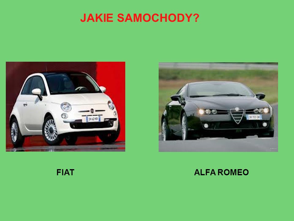 JAKIE SAMOCHODY FIAT ALFA ROMEO