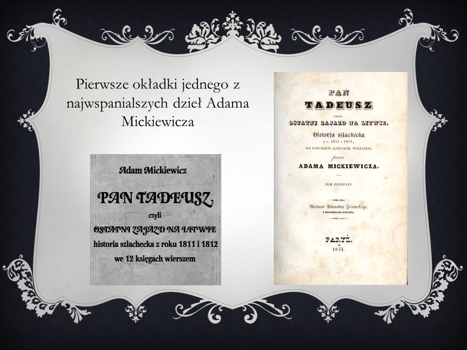 Pierwsze okładki jednego z najwspanialszych dzieł Adama Mickiewicza