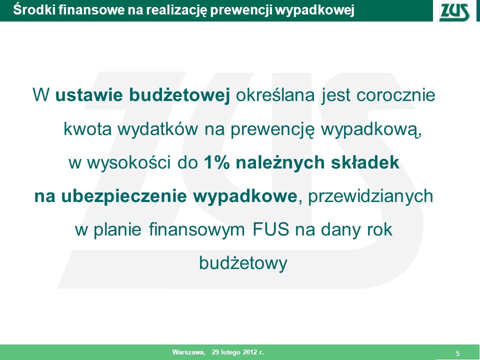 Prewencja Wypadkowa ZUS - Ppt Pobierz