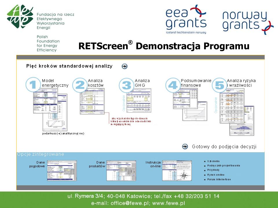 RETScreen® Demonstracja Programu