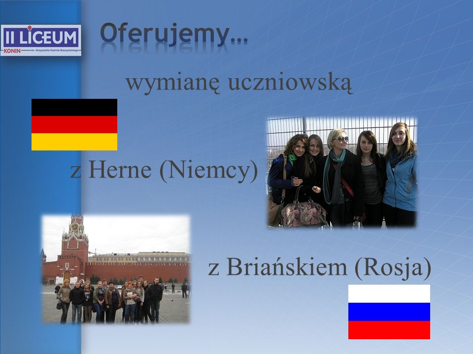 Oferujemy… wymianę uczniowską z Herne (Niemcy) z Briańskiem (Rosja)