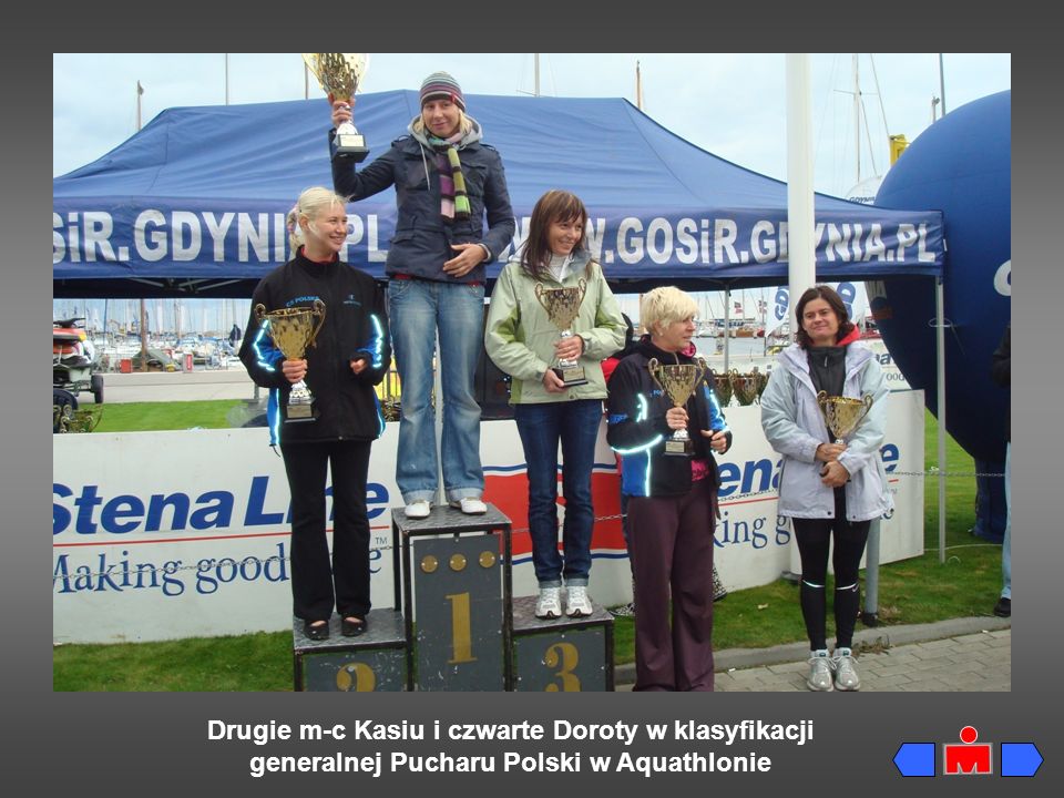 Drugie m-c Kasiu i czwarte Doroty w klasyfikacji generalnej Pucharu Polski w Aquathlonie