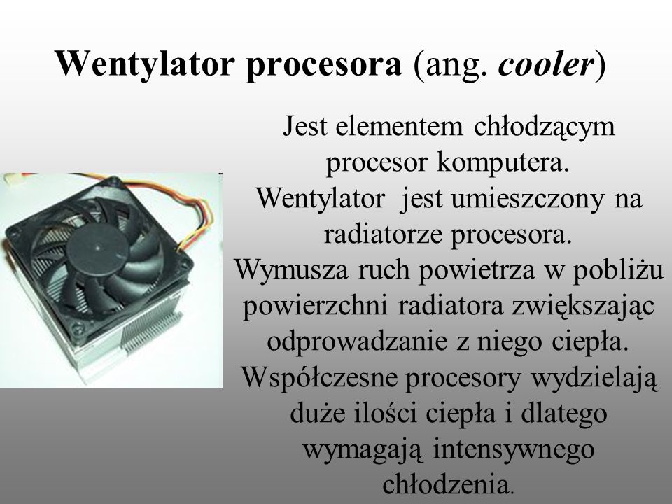 Wentylator procesora (ang. cooler)