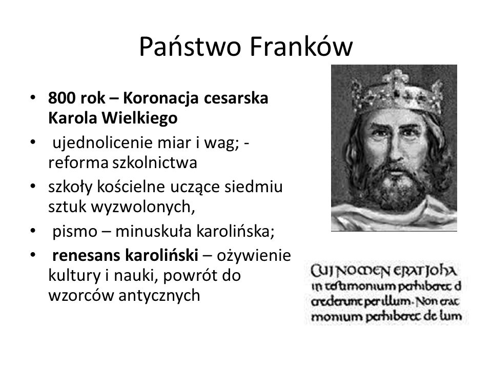 Państwo Franków 800 rok – Koronacja cesarska Karola Wielkiego