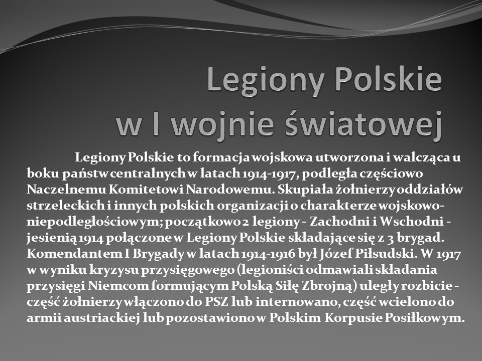 Legiony Polskie w I wojnie światowej