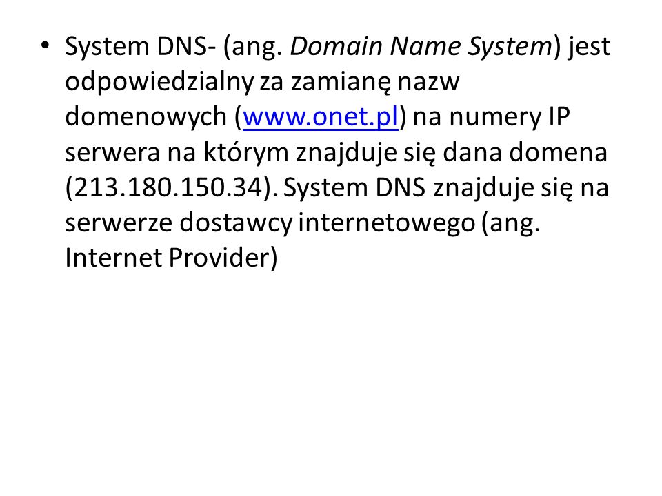 System DNS- (ang.