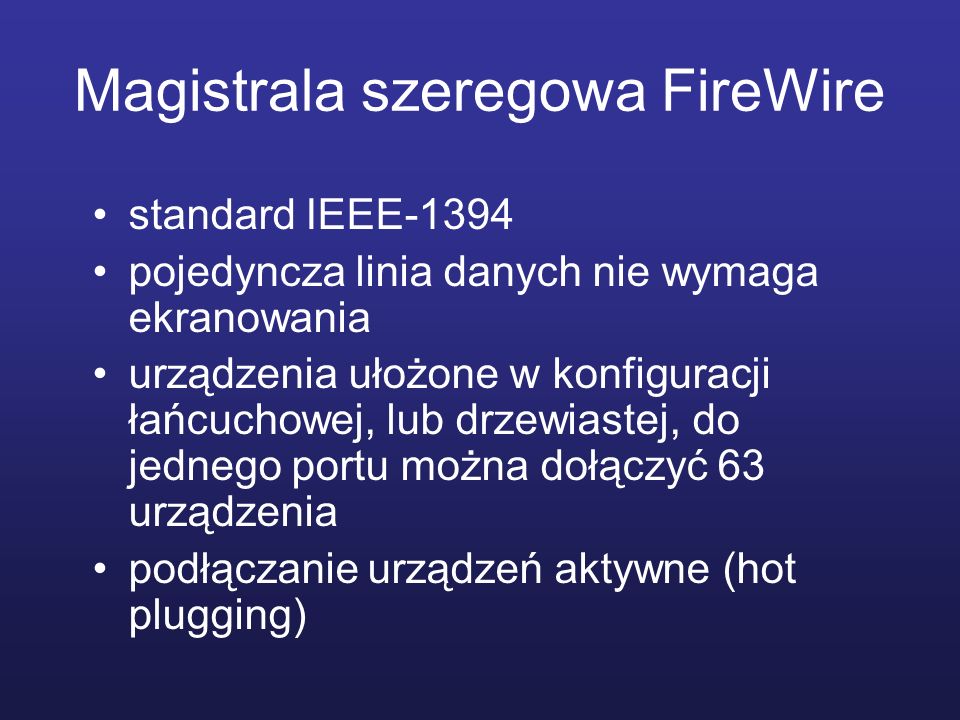 Magistrala szeregowa FireWire
