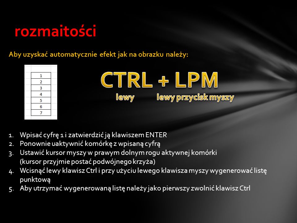 CTRL + LPM rozmaitości lewy lewy przycisk myszy