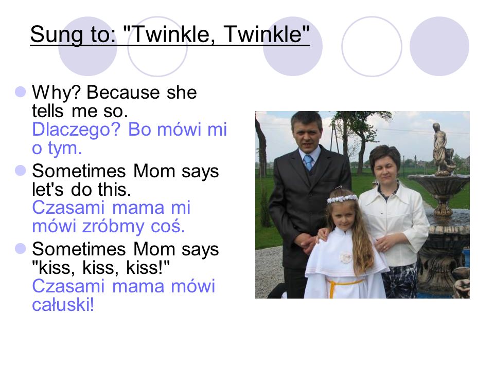 Sung to: Twinkle, Twinkle
