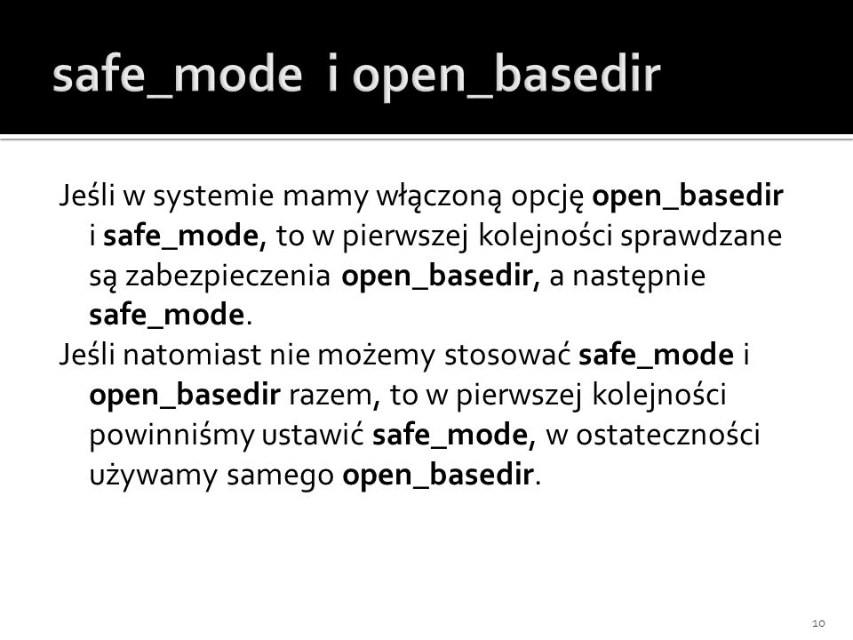 safe_mode i open_basedir