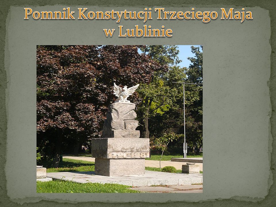 Pomnik Konstytucji Trzeciego Maja w Lublinie