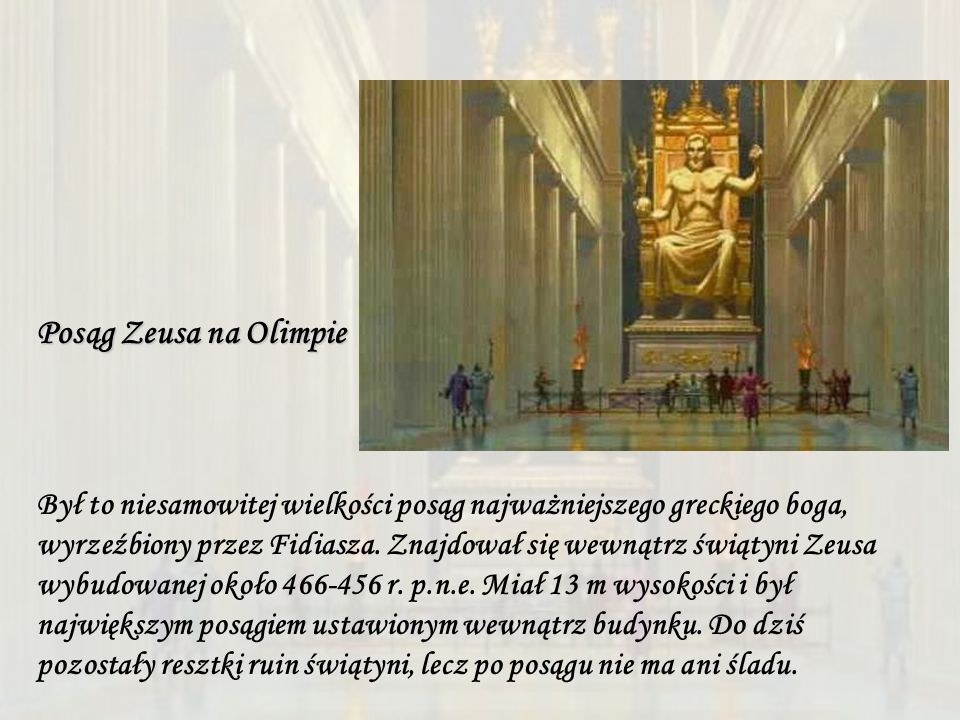Posąg Zeusa na Olimpie