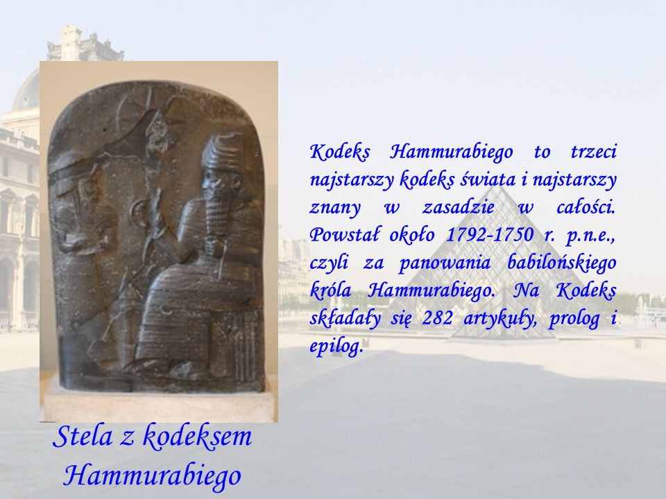 Stela z kodeksem Hammurabiego
