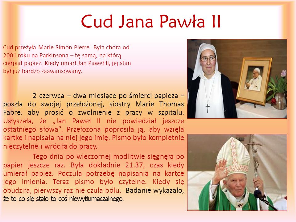 Cud Jana Pawła II